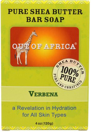 Pure Shea Butter Bar Soap, Verbena, 4 oz (120 g) by Out of Africa, 洗澡，美容，肥皂 HK 香港