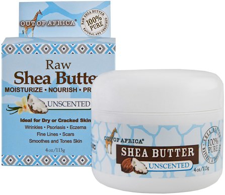 Pure Shea Butter, Unscented, 4 oz (113 g) by Out of Africa, 洗澡，美容，乳木果油 HK 香港