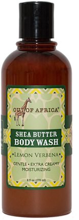 Shea Butter Body Wash, Lemon Verbena, 9 fl oz (270 ml) by Out of Africa, 洗澡，美容，沐浴露 HK 香港