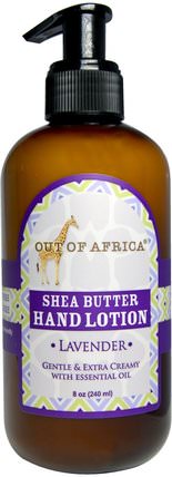 Shea Butter Hand Lotion, Lavender, 8 oz (240 ml) by Out of Africa, 洗澡，美容，護手霜，乳木果油 HK 香港