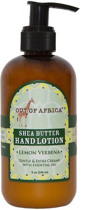 Shea Butter Hand Lotion, Lemon Verbena, 8 oz (240 ml) by Out of Africa, 洗澡，美容，護手霜，乳木果油 HK 香港