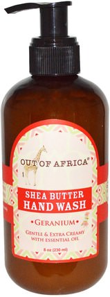 Shea Butter Hand Wash, Geranium, 8 oz (230 ml) by Out of Africa, 洗澡，美容，肥皂 HK 香港