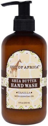 Shea Butter Hand Wash, Vanilla, 8 fl oz (230 ml) by Out of Africa, 洗澡，美容，肥皂 HK 香港
