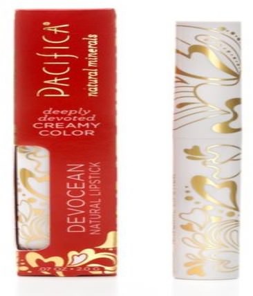 Devocean, Natural Lipstick, Firebird, 0.07 oz (2.0 g) by Pacifica, 洗澡，美容，口紅，光澤，襯墊 HK 香港