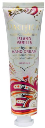Hand Cream, Island Vanilla, 2.25 oz (64 g) by Pacifica, 洗澡，美容，護手霜 HK 香港