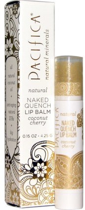 Naked Quench Lip Balm, Coconut Cherry, 0.15 oz (4.25 g) by Pacifica, 洗澡，美容，唇部護理，唇膏 HK 香港