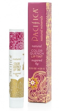 Natural Color Quench Lip Tint, Sugared Fig, 0.15 oz (4.25 g) by Pacifica, 洗澡，美容，口紅，光澤，襯墊 HK 香港