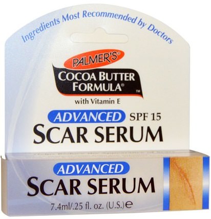 Cocoa Butter Formula, Advanced Scar Serum, SPF 15.25 fl oz (7.4 ml) by Palmers, 健康，皮膚，妊娠紋疤痕，皮膚血清 HK 香港