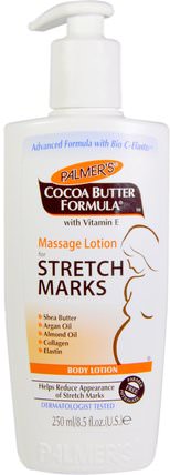 Cocoa Butter Formula, Body Lotion, Massage Lotion for Stretch Marks, 8.5 fl oz (250 ml) by Palmers, 健康，皮膚，妊娠紋疤痕，沐浴，美容，堅果 HK 香港