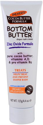 Cocoa Butter Formula, Bottom Butter, Diaper Rash Cream, 4.4 oz (125 g) by Palmers, 兒童健康，尿布，尿布霜 HK 香港