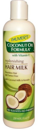 Coconut Oil Formula, Hair Milk, 8.5 fl oz (250 ml) by Palmers, 洗澡，美容，頭髮，頭皮，洗髮水，護髮素，椰子油皮膚 HK 香港