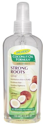 Coconut Oil Formula, Strong Roots Spray, 5.1 fl oz (150 ml) by Palmers, 洗澡，美容，頭髮，頭皮，洗髮水，護髮素，椰子油皮膚 HK 香港