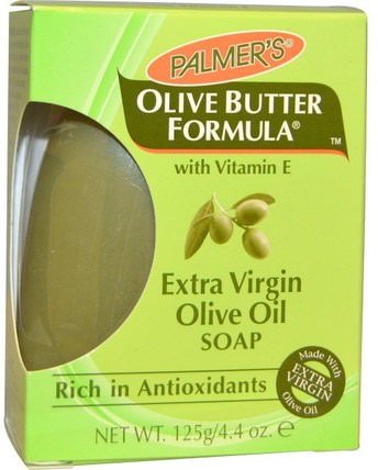 Olive Butter Formula with Vitamin E, Extra Virgin Olive Oil Soap, 4.4 oz (125 g) by Palmers, 洗澡，美容，肥皂 HK 香港