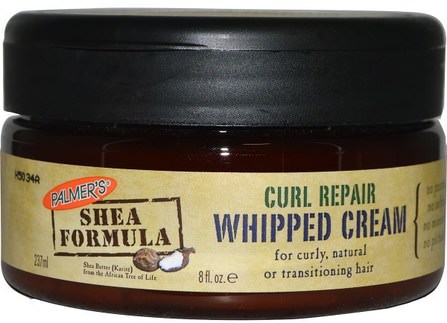 Shea Formula, Curl Repair, Whipped Cream, 8 fl oz (237 ml) by Palmers, 洗澡，美容，頭髮，頭皮，洗髮水，護髮素，護髮素 HK 香港
