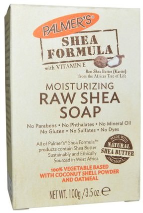 Shea Formula, Raw Shea Soap, with Vitamin E, 3.5 oz (100 g) by Palmers, 洗澡，美容，肥皂，乳木果油 HK 香港