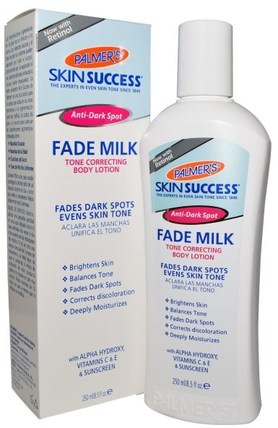 Skin Success, Fade Milk, Tone Correcting Body Lotion, 8.5 fl oz (250 ml) by Palmers, 健康，皮膚，潤膚露 HK 香港