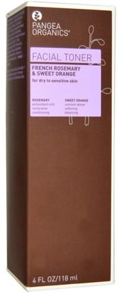 Facial Toner, French Rosemary & Sweet Orange, 4 fl oz (118 ml) by Pangea Organics, 美容，面部調色劑 HK 香港