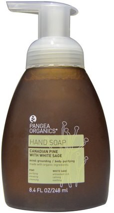 Hand Soap, Canadian Pine with White Sage, 8.4 fl oz (248 ml) by Pangea Organics, 洗澡，美容，肥皂 HK 香港