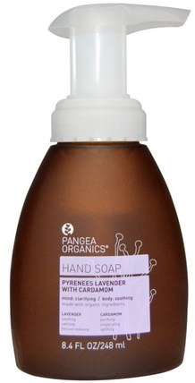 Hand Soap, Pyrenees Lavender with Cardamom, 8.4 fl oz (248 ml) by Pangea Organics, 洗澡，美容，肥皂 HK 香港
