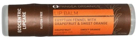 Lip Balm, Egyptian Fennel With Grapefruit & Sweet Orange.28 oz (8 g) by Pangea Organics, 洗澡，美容，唇部護理，唇膏 HK 香港
