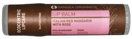 Lip Balm, Italian Red Mandarin with Rose.28 oz (8 g) by Pangea Organics, 洗澡，美容，唇部護理，唇膏 HK 香港
