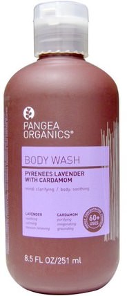 Pyrenees Lavender with Cardamom, Lavender, Body Wash, 8.5 fl oz (251 ml) by Pangea Organics, 洗澡，美容，沐浴露 HK 香港