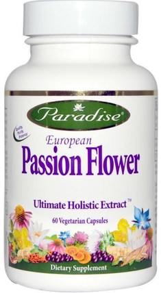 European Passion Flower, 60 Veggie Caps by Paradise Herbs, 草藥，激情花 HK 香港
