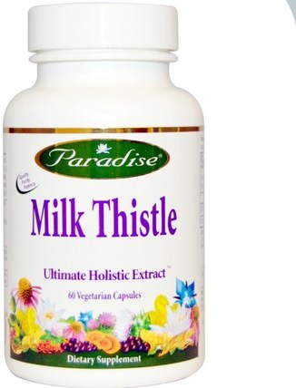 Milk Thistle, 60 Veggie Caps by Paradise Herbs, 健康，排毒，奶薊（水飛薊素） HK 香港
