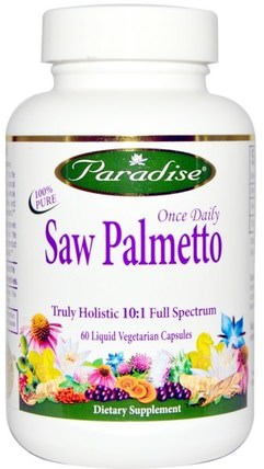 Once Daily Saw Palmetto, 60 Veggie Caps by Paradise Herbs, 健康，男人 HK 香港
