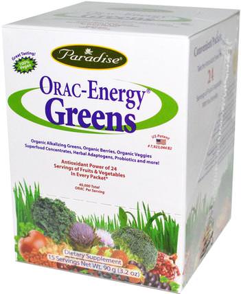 ORAC-Energy Greens, 15 Packets, 6 g Each by Paradise Herbs, 補品，單份包，超級食品 HK 香港