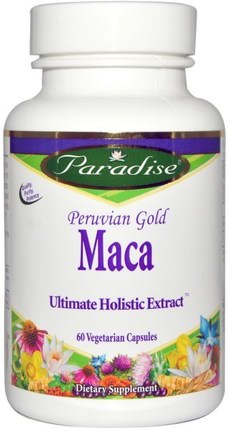 Peruvian Gold Maca, 60 Veggie Caps by Paradise Herbs, 健康，男人，瑪卡，補品，adaptogen HK 香港