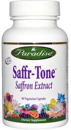 Saffr-Tone, Saffron Extract, 60 Veggie Caps by Paradise Herbs, 健康，心情，補品，藏紅花 HK 香港