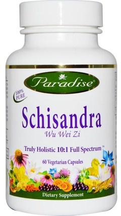 Schisandra, 60 Veggie Caps by Paradise Herbs, 草藥，五味子（五味子） HK 香港