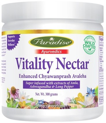 Vitality Nectar, 10.58 oz (300 g) by Paradise Herbs, 草藥，阿育吠陀阿育吠陀草藥，chyavanprash，健康，能源 HK 香港
