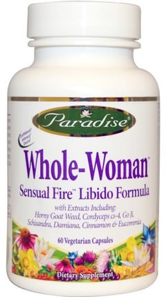 Whole-Woman, Sensual Fire, Libido Formula, 60 Veggie Caps by Paradise Herbs, 健康，精力 HK 香港