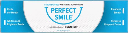 Fluoride-Free Whitening Toothpaste With CoQ10-SR, 4.2 oz (119 g) by Perfect Smile, 洗澡，美容，口腔牙齒護理，牙膏 HK 香港