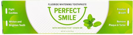 Fluoride Whitening Toothpaste With CoQ10-SR, 4.2 oz (119 g) by Perfect Smile, 洗澡，美容，口腔牙齒護理，牙膏 HK 香港