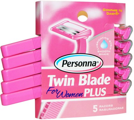 Twin Blade Plus, for Women, 5 Razors by Personna Razor Blades, 洗澡，美容，剃須，剃須刀片 HK 香港