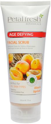 Age Defying Facial Scrub, Aloe & Apricot, 7 fl oz (200 ml) by Petal Fresh, 美容，面部護理，皮膚，洗面奶 HK 香港