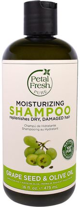 Pure, Age-Defying Shampoo, Grape Seed & Olive Oil, 16 fl oz (475 ml) by Petal Fresh, 洗澡，美容，頭髮，頭皮，洗髮水，護髮素 HK 香港