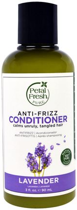 Pure, Anti-Frizz Conditioner, Lavender, 3 fl oz (90 ml) by Petal Fresh, 洗澡，美容，頭髮，頭皮，洗髮水，護髮素 HK 香港