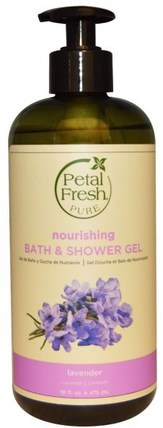 Pure, Bath & Shower Gel, Nourishing, Lavender, 16 fl oz (475 ml) by Petal Fresh, 洗澡，美容，沐浴露 HK 香港