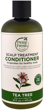 Pure, Scalp Treatment Conditioner, Tea Tree, 16 fl oz (475 ml) by Petal Fresh, 洗澡，美容，頭髮，頭皮，洗髮水，護髮素 HK 香港