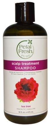 Pure, Shampoo, Scalp Treatment, Tea Tree, 16 fl oz (475 ml) by Petal Fresh, 洗澡，美容，頭髮，頭皮，洗髮水，護髮素 HK 香港