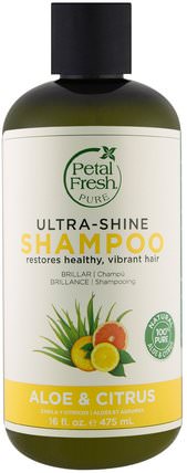 Pure, Shampoo, Ultra-Shine, Aloe and Citrus, 16 fl oz (475 ml) by Petal Fresh, 洗澡，美容，頭髮，頭皮，洗髮水，護髮素 HK 香港