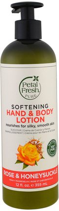 Pure, Softening Hand & Body Lotion, Rose & Honeysuckle, 12 fl oz (355 ml) by Petal Fresh, 洗澡，美容，潤膚露 HK 香港