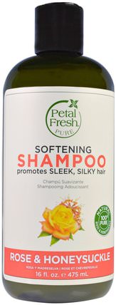 Pure, Softening Shampoo, Rose & Honeysuckle, 16 fl oz (475 ml) by Petal Fresh, 洗澡，美容，頭髮，頭皮，洗髮水，護髮素 HK 香港