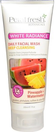 White Radiance, Daily Facial Wash, Pineapple + Watermelon, 7 fl oz (200 ml) by Petal Fresh, 美容，面部護理，洗面奶 HK 香港