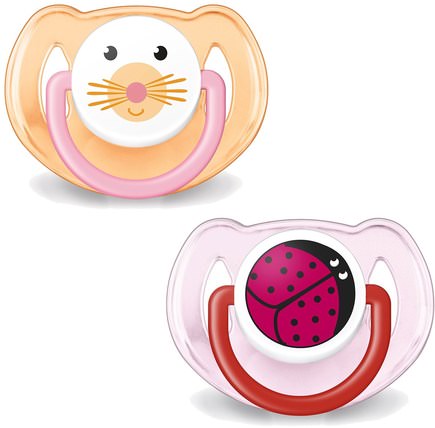 Orthodontic, Soft Silicone Pacifier, 6-18 Months, 2 Pack by Philips Avent, 兒童健康，嬰兒，兒童，奶嘴 HK 香港