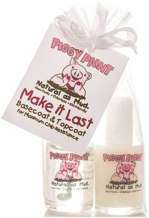 Make it Last, Basecoat & Topcoat Nail Polish, 2 Bottles, 0.5 fl oz (15 ml) Each by Piggy Paint, 洗澡，美容，化妝，指甲油 HK 香港